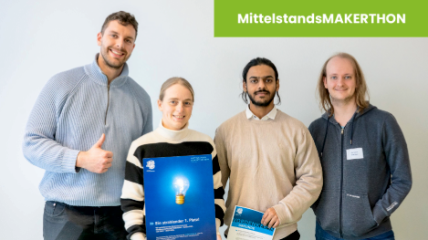 Das Siegerteam des MittelstandsMakerthons NRW. Station OWL
